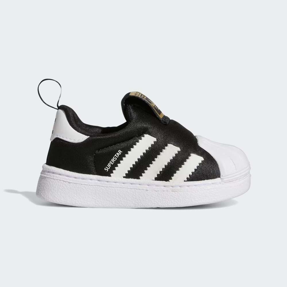 Adidas Superstar 360 Sneakers Kids Black White Slip-On Classic Comfort‎ - 6